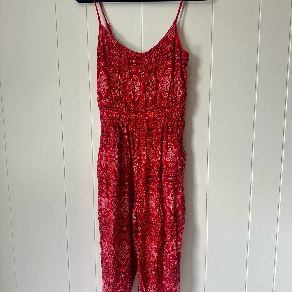 Red Paisley Jumpsuit